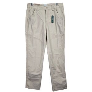 NWT LL‎ Bean Favorite Fit Women Cargo Everyday Utility Pants Size 4 Preppy Khaki